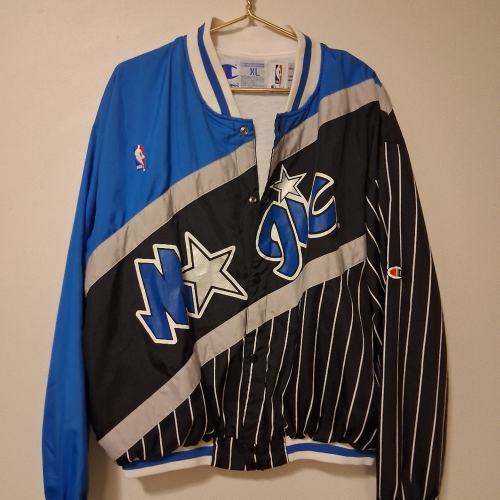 Vintage XL Champion ORLANDO MAGIC Warm Up Jacket 90s Shaq Era Rare - Picture 3 of 10